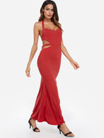 OEM Ladies Red Maxi Dresses