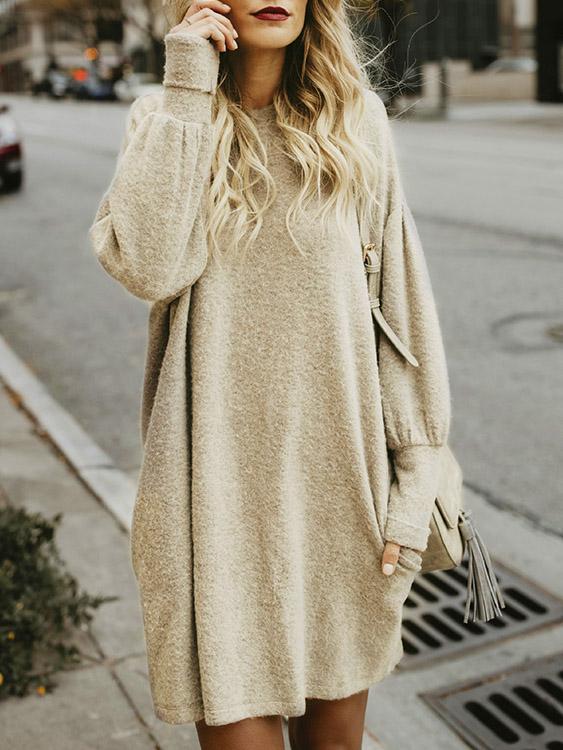 OEM Ladies Beige Mini Dresses