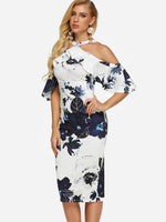 OEM Ladies White Floral Dresses