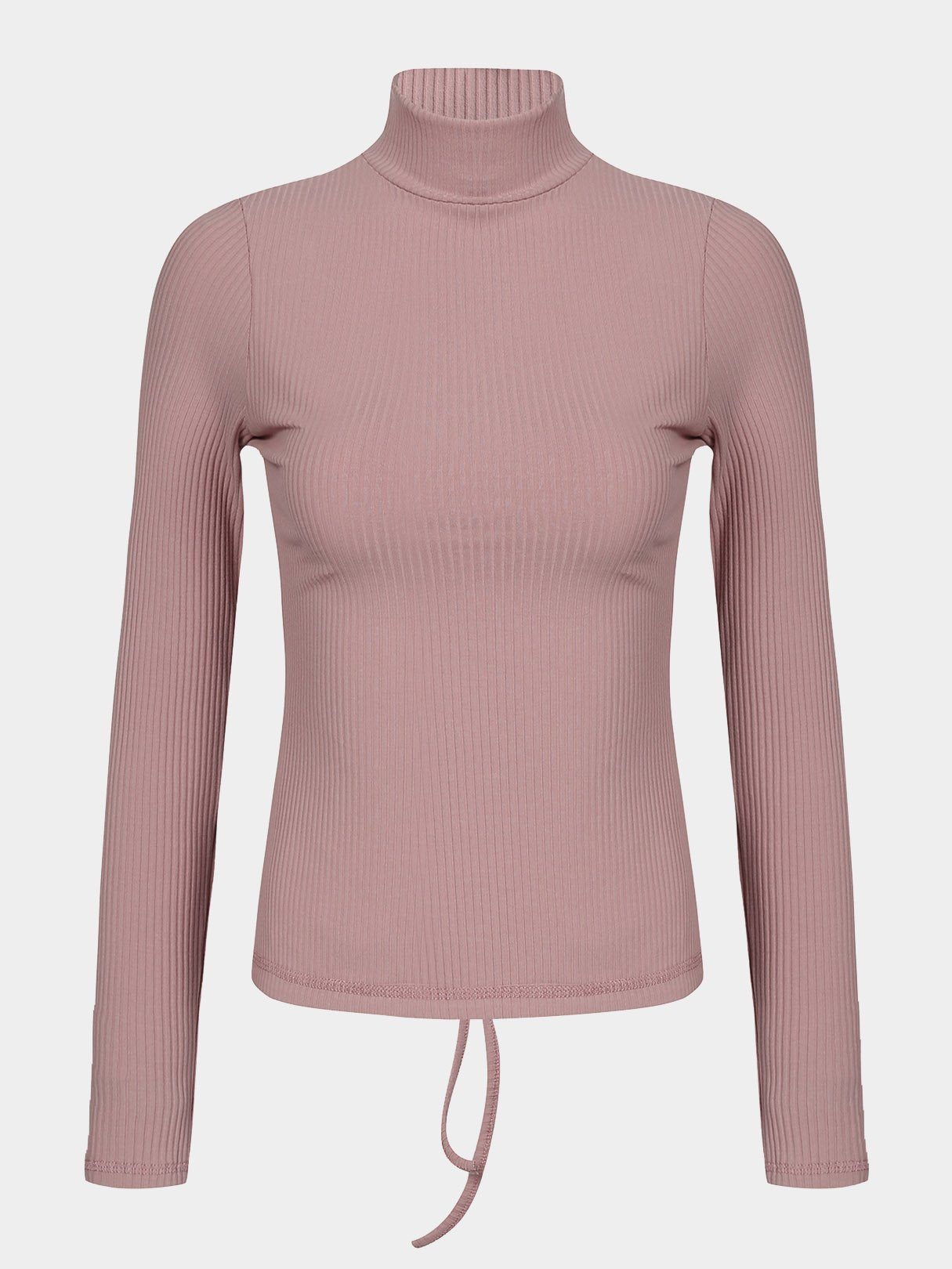 Wholesale High Neck Long Sleeve Pink T-Shirts