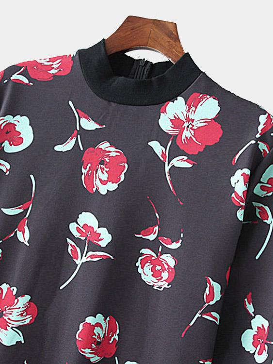NEW FEELING Womens Black Floral Dresses