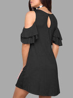 NEW FEELING Womens Black Mini Dresses