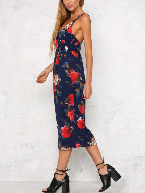 OEM Ladies Floral Maxi Dresses