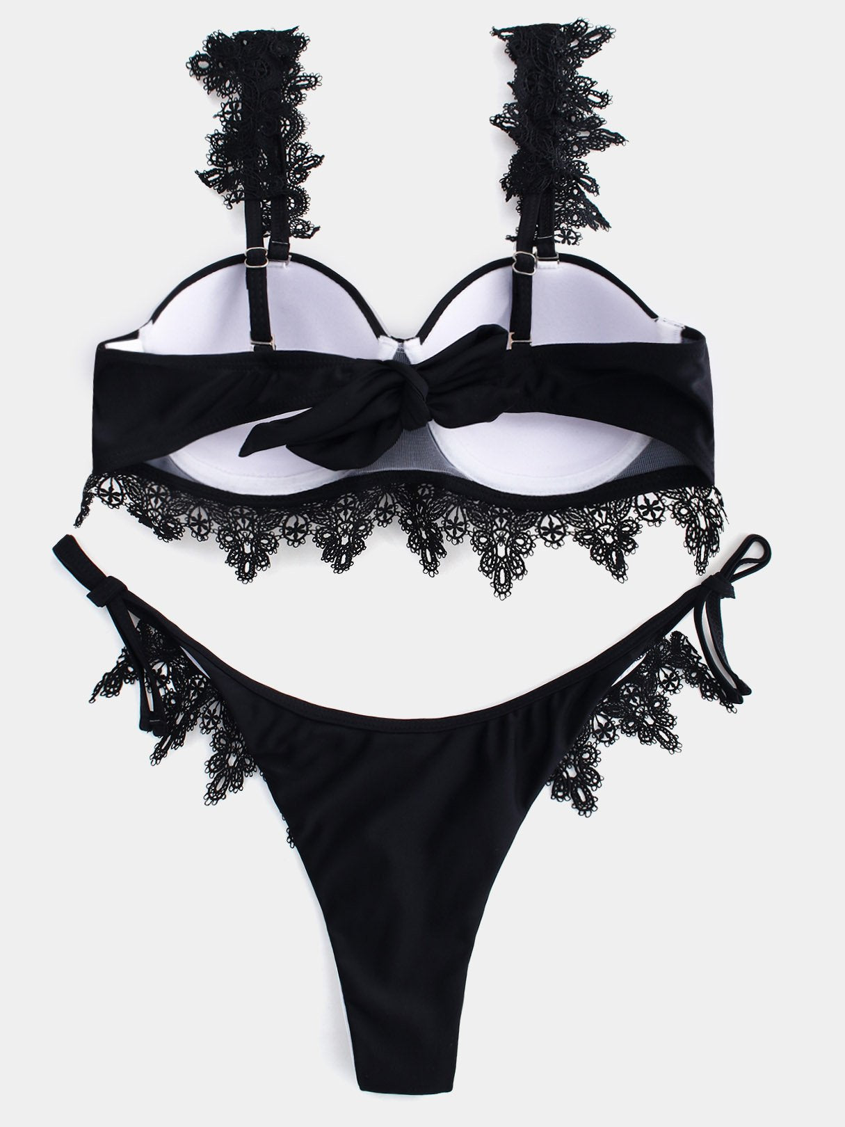 NEW FEELING Womens Black Bikinis