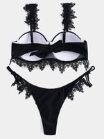 NEW FEELING Womens Black Bikinis