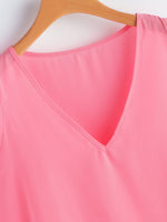 OEM Ladies Pink Plus Size Tops