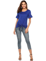 NEW FEELING Womens Blue T-Shirts