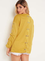 NEW FEELING Womens Yellow T-Shirts