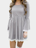 NEW FEELING Womens Grey Casual Dresses