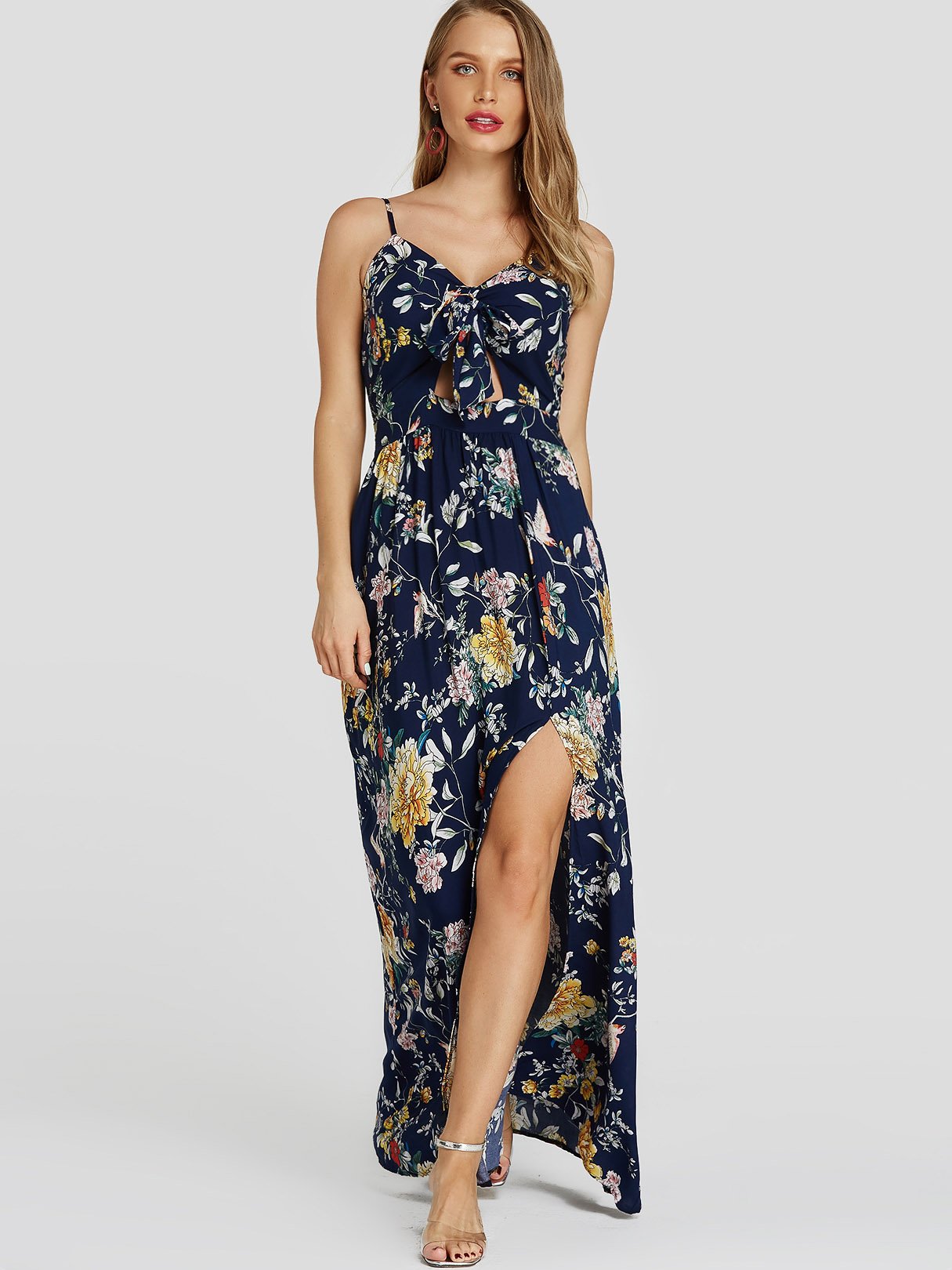 Custom Womens Floral Print Maxi Dresses