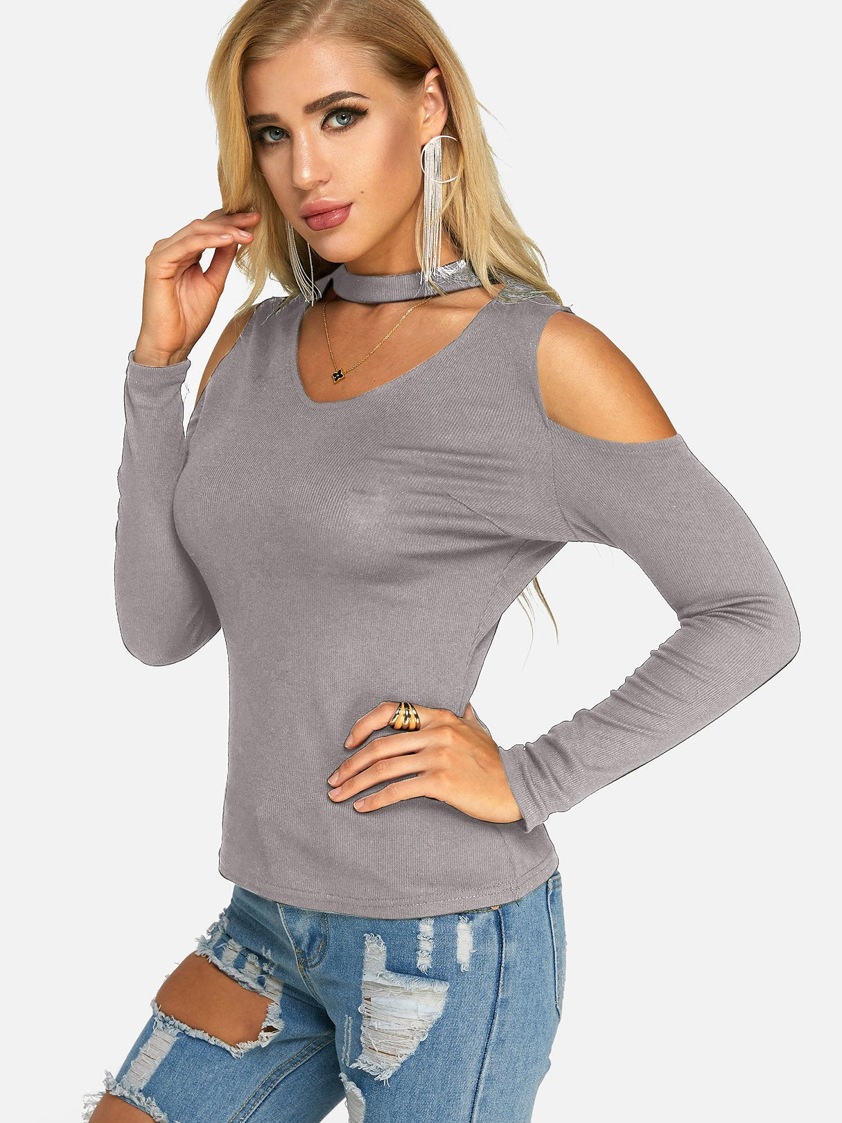 OEM Ladies Grey T-Shirts