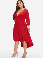 OEM Ladies Red Plus Size Dresses