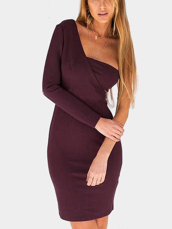 NEW FEELING Womens Burgundy Sexy Dresses