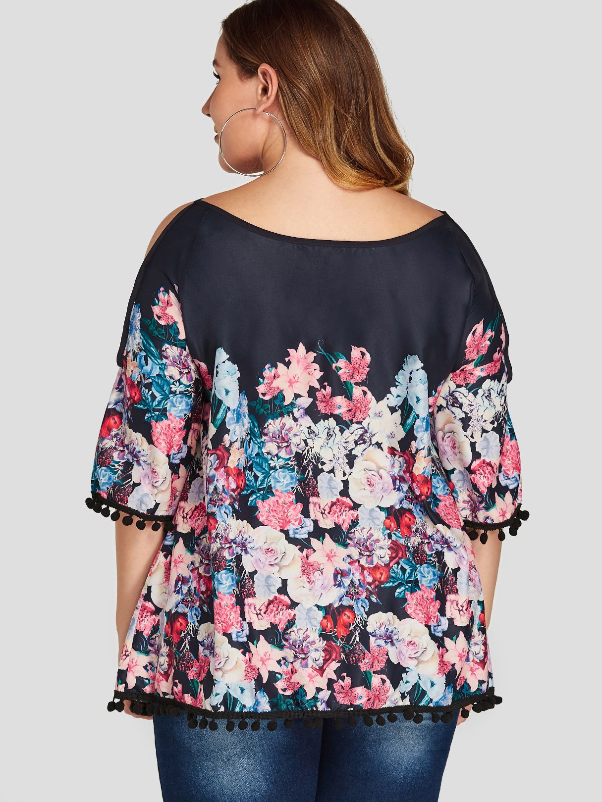 Custom Womens Half Sleeve Plus Size Tops