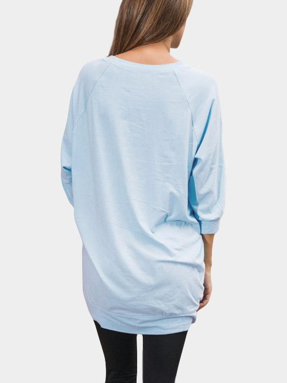 NEW FEELING Womens Blue T-Shirts