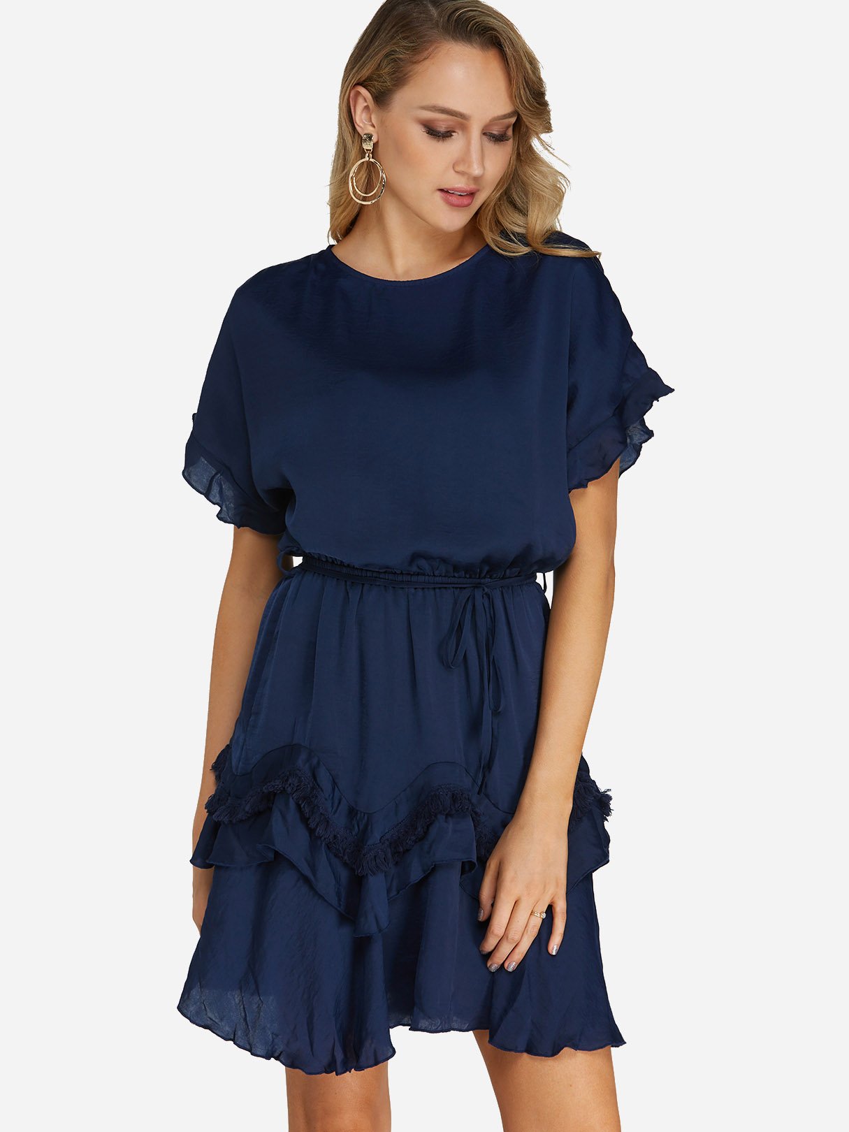 ODM Ladies Short Sleeve Casual Dress