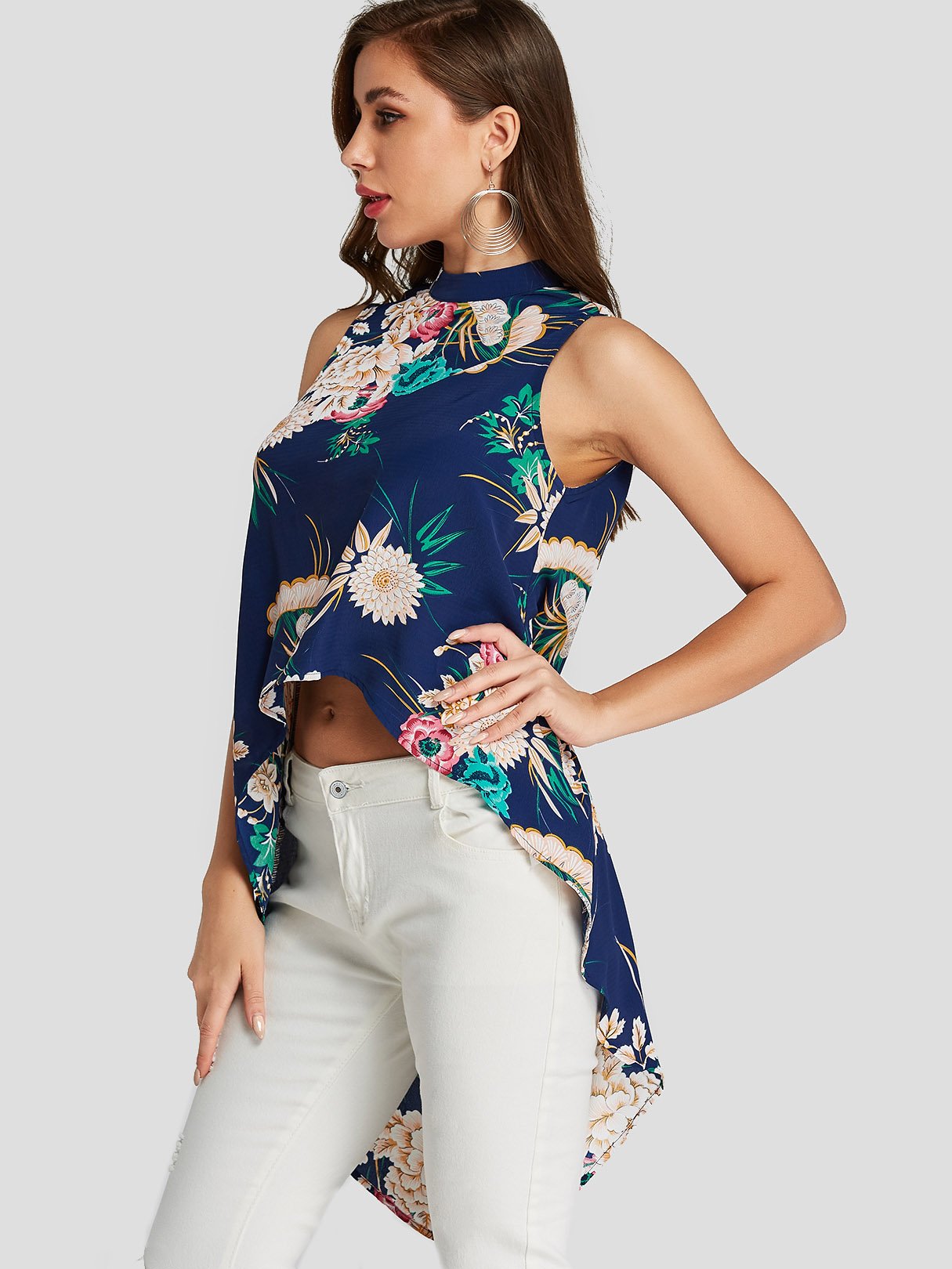 OEM Ladies Blue Blouses