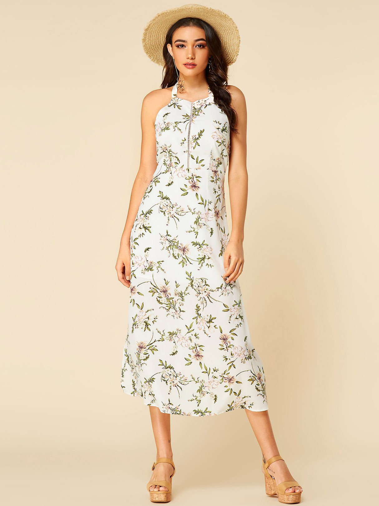 NEW FEELING Womens White Maxi Dresses