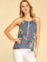 Wholesale Halter Zip Back Sleeveless Blue Blouses