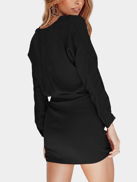 NEW FEELING Womens Black Mini Dresses