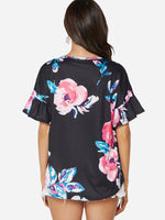 NEW FEELING Womens Black T-Shirts