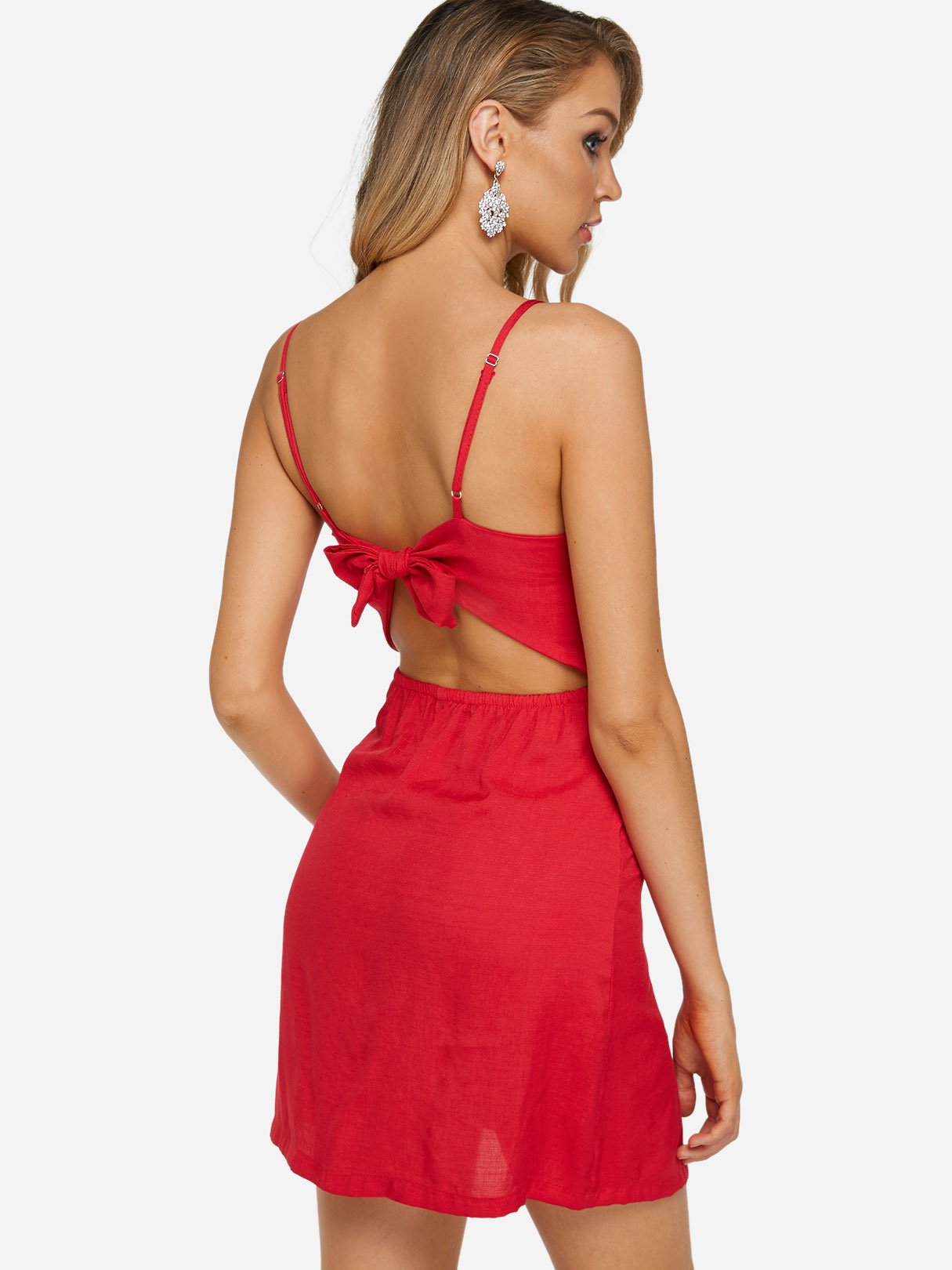 NEW FEELING Womens Red Mini Dresses