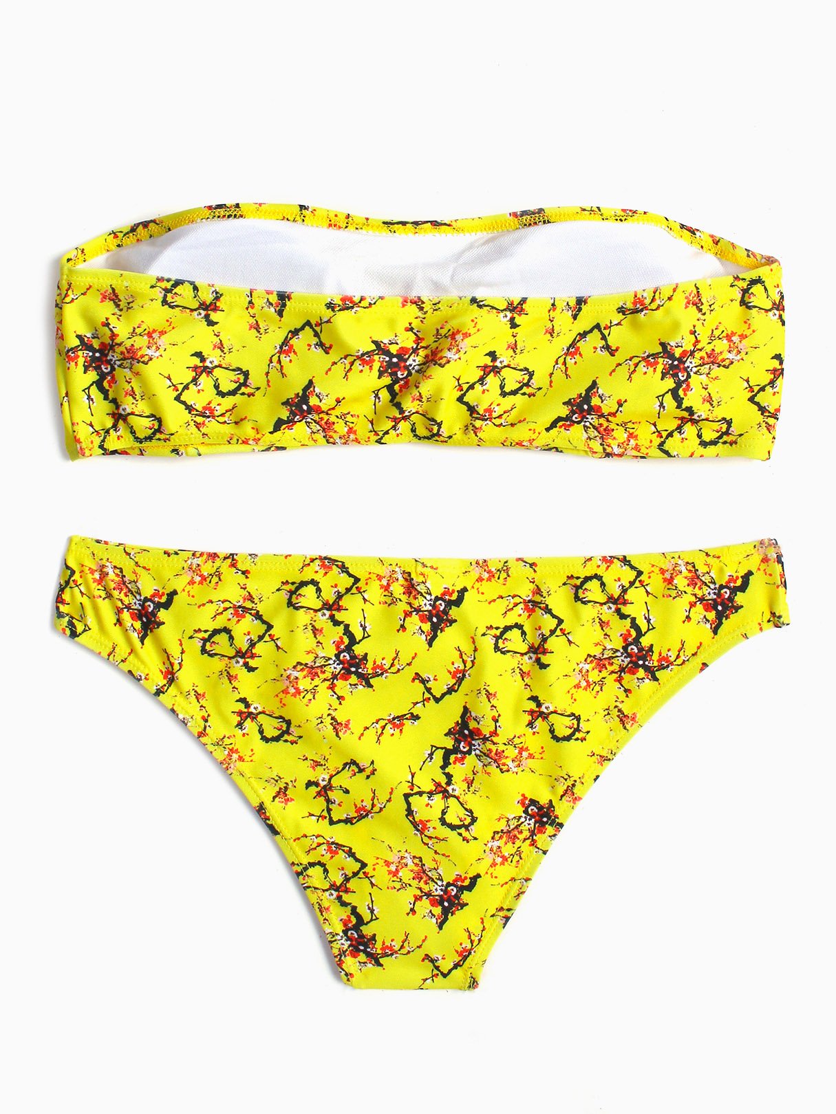 NEW FEELING Womens Yellow Bikinis