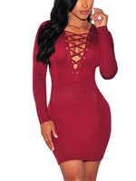 ODM Ladies Long Sleeve Sexy Dress