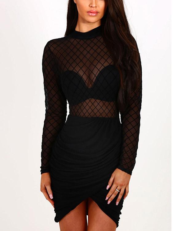 OEM Ladies Black Mini Dresses