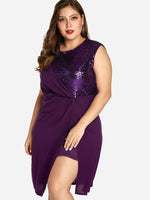 OEM Ladies Purple Plus Size Dresses