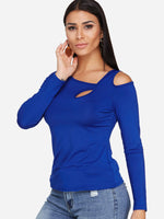 NEW FEELING Womens Blue T-Shirts