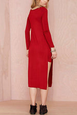 NEW FEELING Womens Red Casual Dresses
