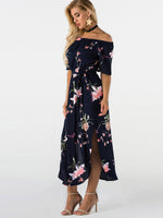 OEM Ladies Navy Floral Dresses