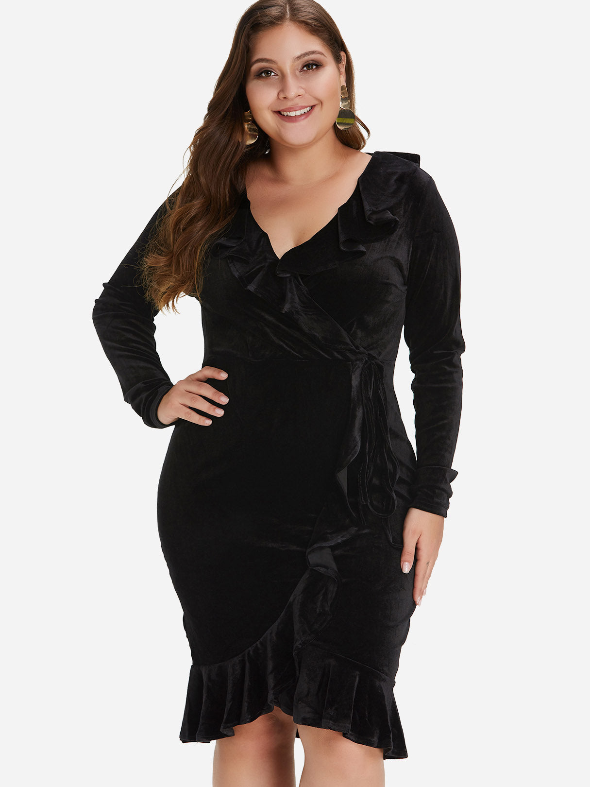 OEM Ladies Black Plus Size Dresses