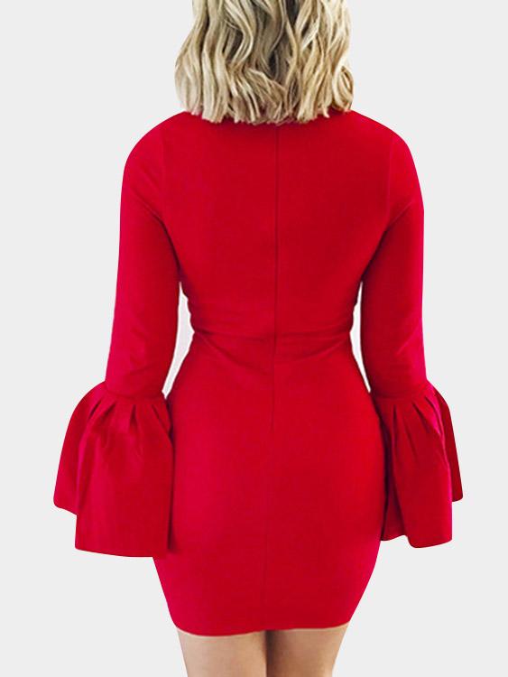 NEW FEELING Womens Red Mini Dresses