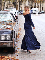 NEW FEELING Womens Navy Maxi Dresses