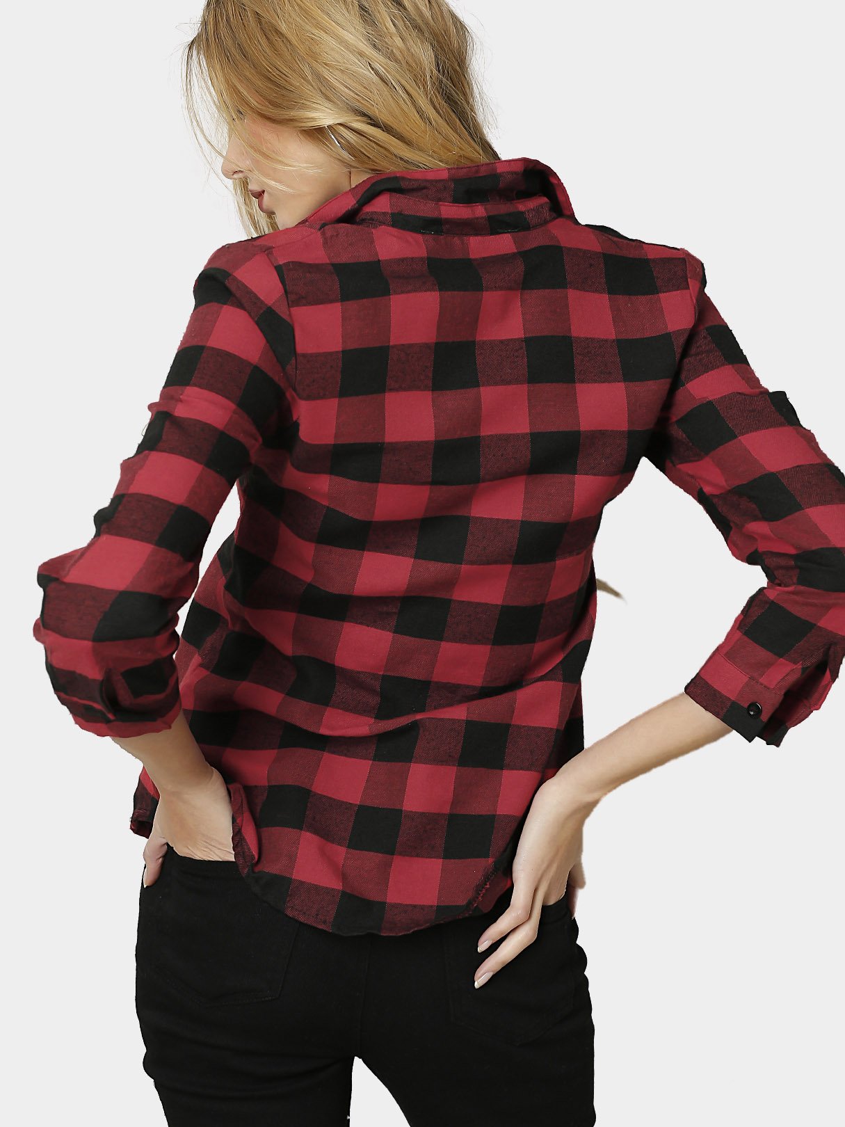 NEW FEELING Womens Red Blouses