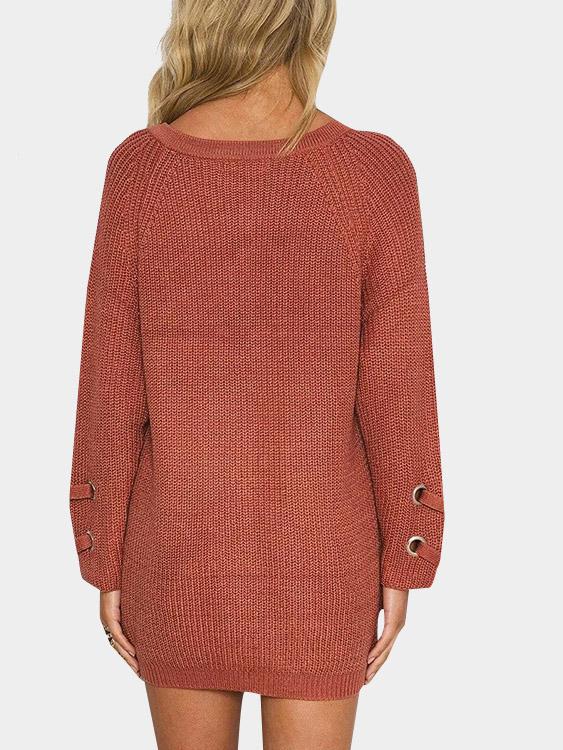 NEW FEELING Womens Orange Sweaters