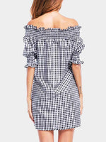 NEW FEELING Womens Grid Mini Dresses