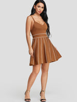 NEW FEELING Womens Khaki Casual Dresses