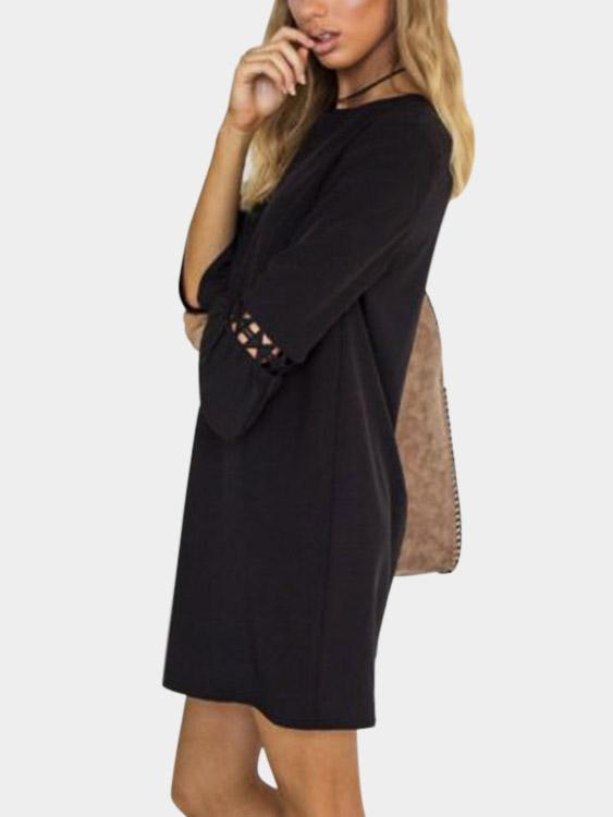 NEW FEELING Womens Black Casual Dresses