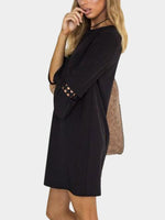 NEW FEELING Womens Black Casual Dresses