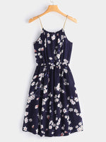 NEW FEELING Womens Navy Floral Dresses