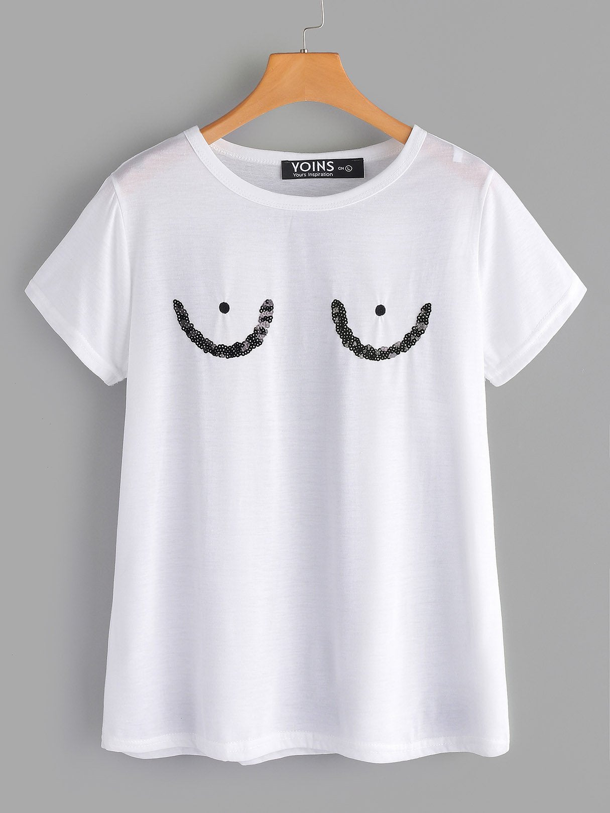 Wholesale Crew Neck Printed Short Sleeve White T-Shirt