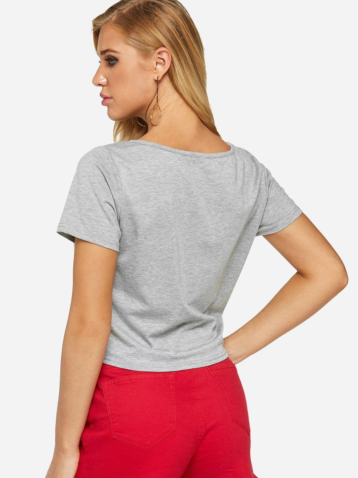 NEW FEELING Womens Light Grey T-Shirts