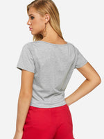 NEW FEELING Womens Light Grey T-Shirts