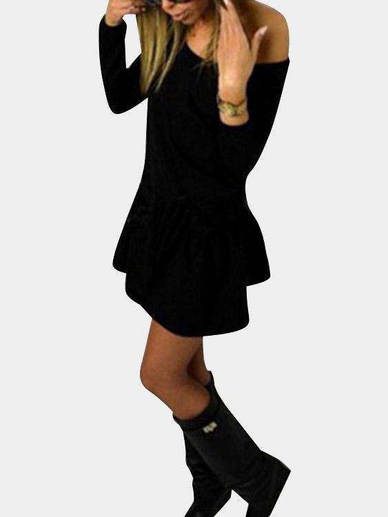 NEW FEELING Womens Black Mini Dresses