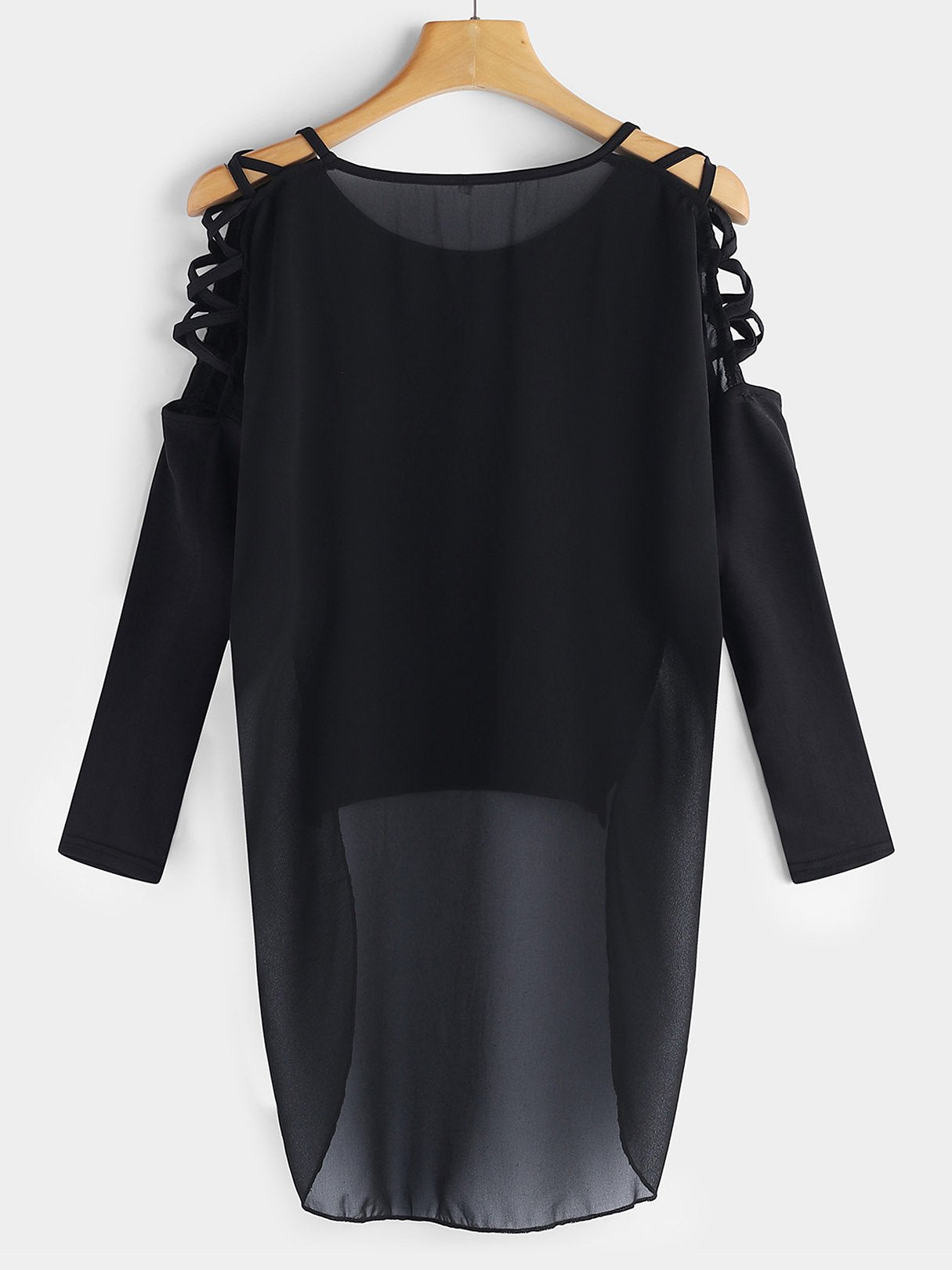 NEW FEELING Womens Black Blouses