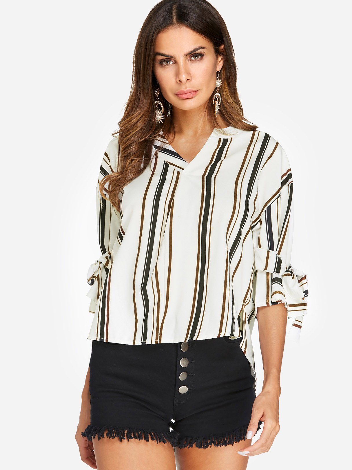 OEM Ladies Striped T-Shirts