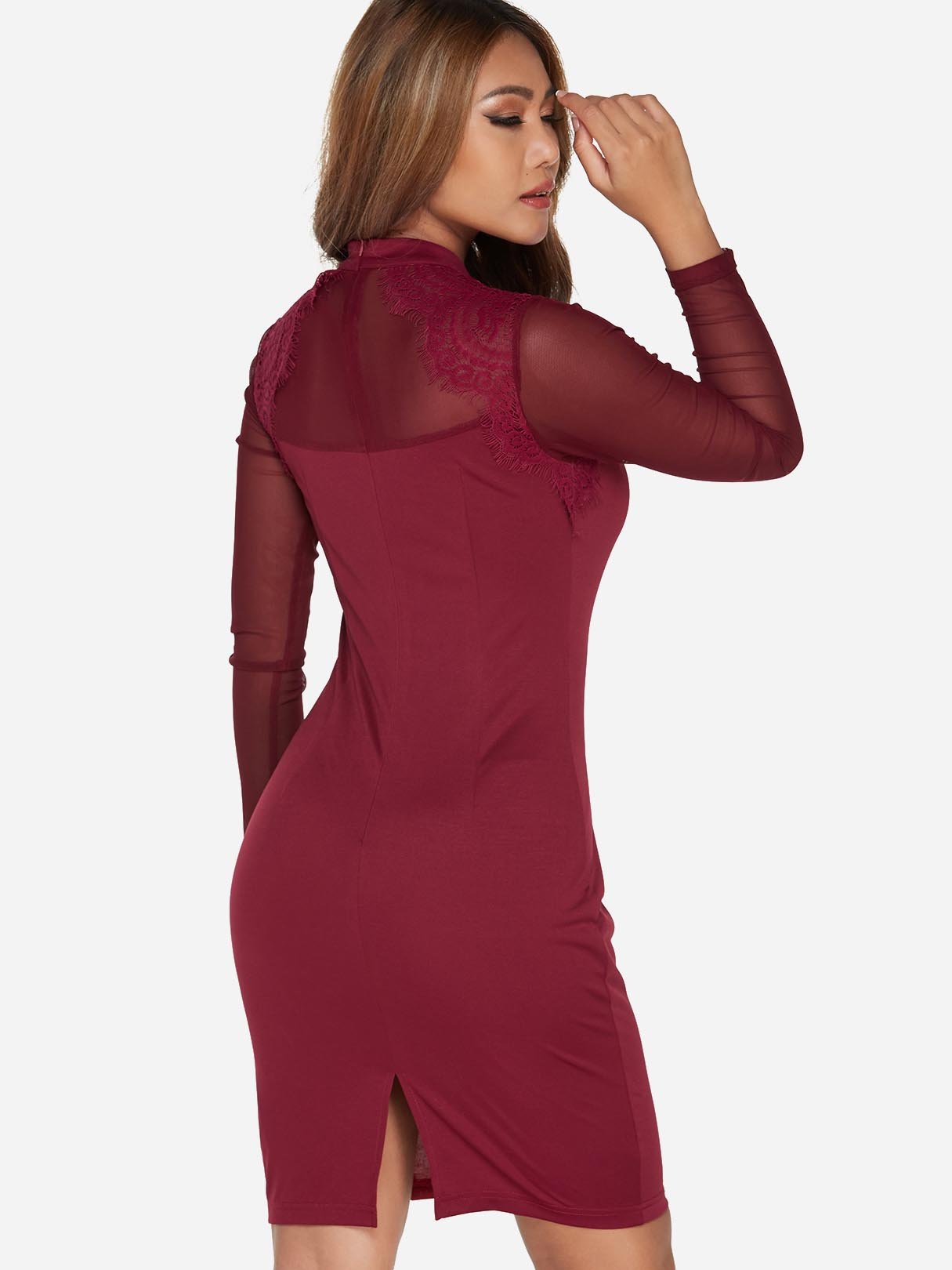 NEW FEELING Womens Burgundy Mini Dresses